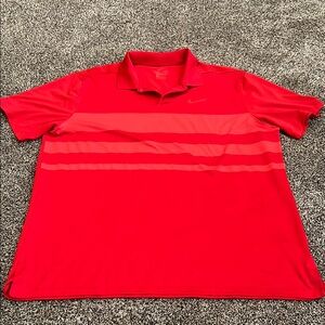 Nike Red Polo Shirt with Classic Collar